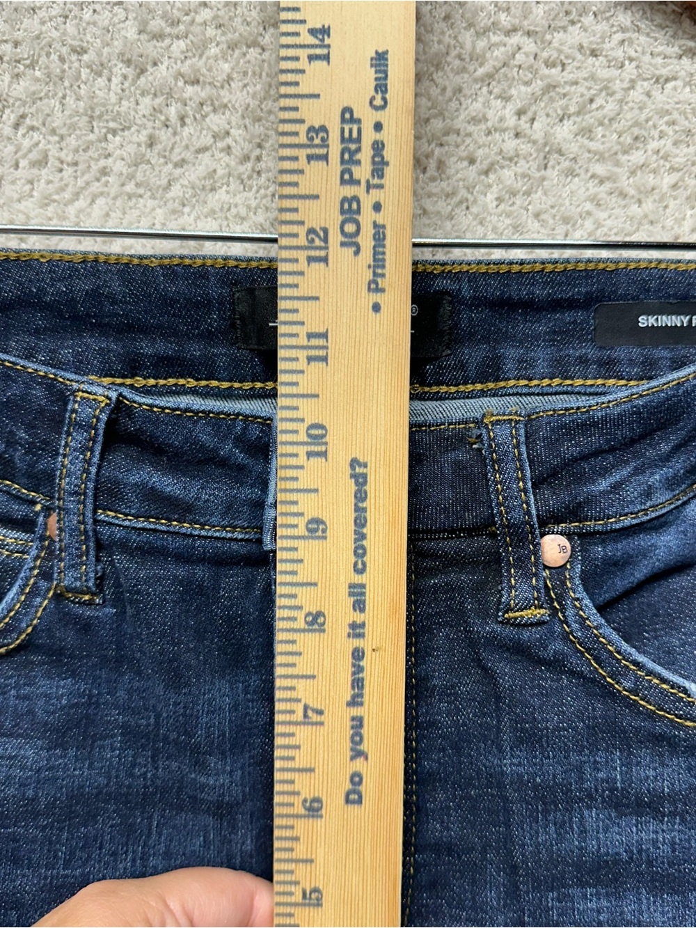 Judy Blue Skinny Fit Jeans Women’s Size 9/29 Dark Wash Stretch Raw Hem Denim - Picture 8 of 9